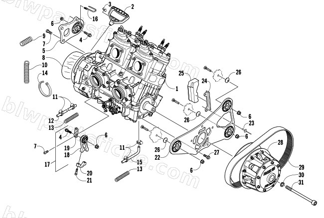ENGINE AND RELATED PARTS diagram