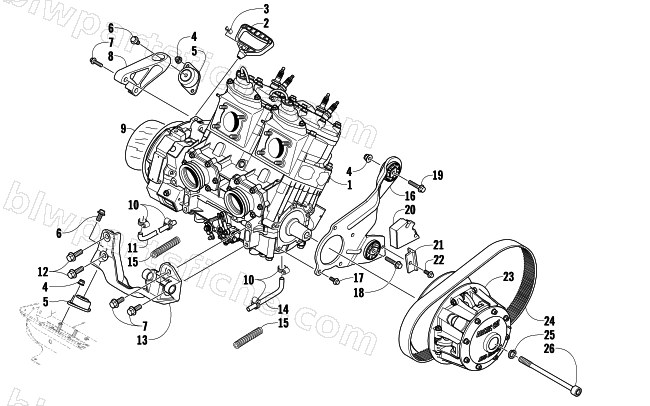 ENGINE AND RELATED PARTS diagram