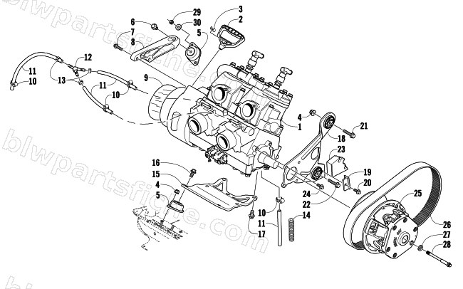 ENGINE AND RELATED PARTS diagram