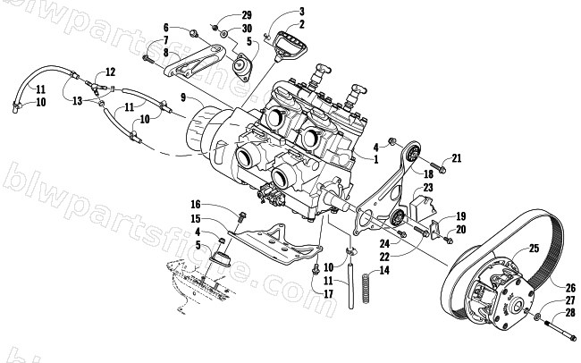 ENGINE AND RELATED PARTS diagram
