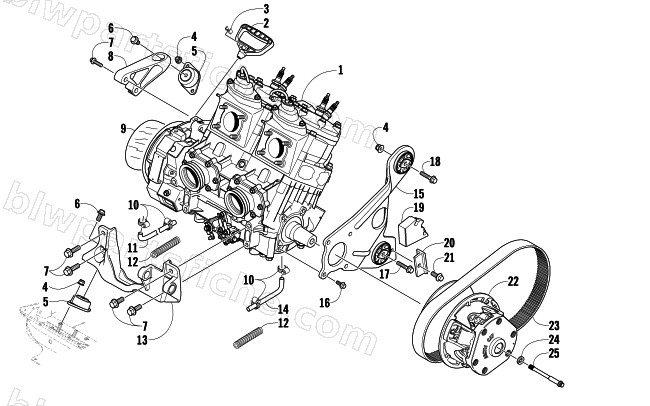 ENGINE AND RELATED PARTS diagram