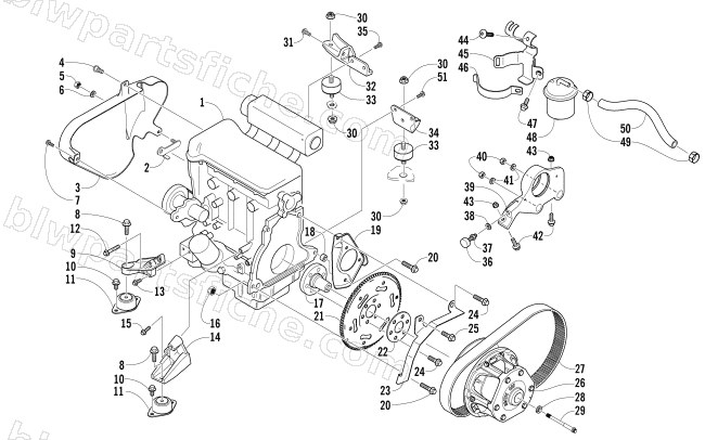 ENGINE AND RELATED PARTS diagram