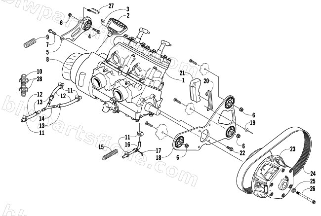 ENGINE AND RELATED PARTS diagram