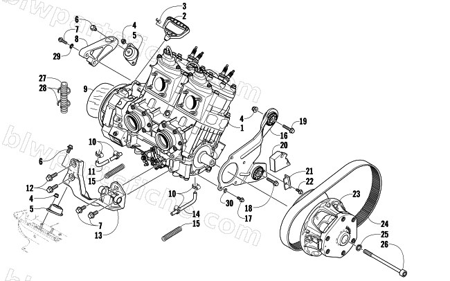 ENGINE AND RELATED PARTS diagram