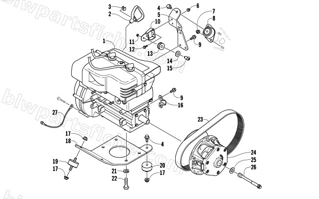 ENGINE AND RELATED PARTS diagram