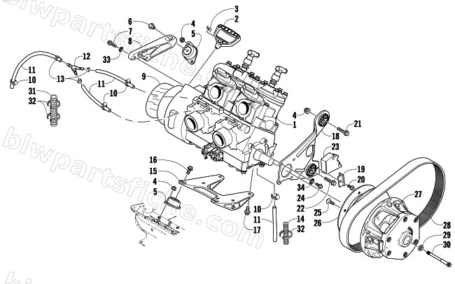 ENGINE AND RELATED PARTS diagram