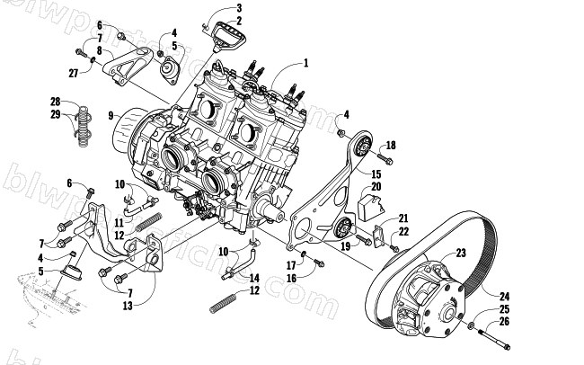 ENGINE AND RELATED PARTS diagram