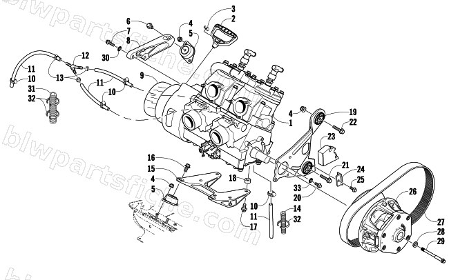 ENGINE AND RELATED PARTS diagram