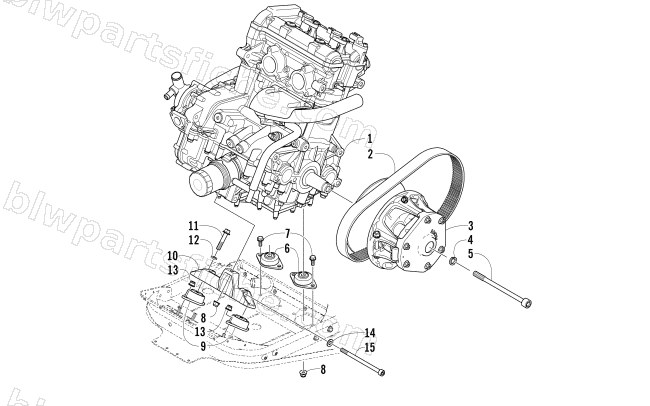 ENGINE AND RELATED PARTS diagram