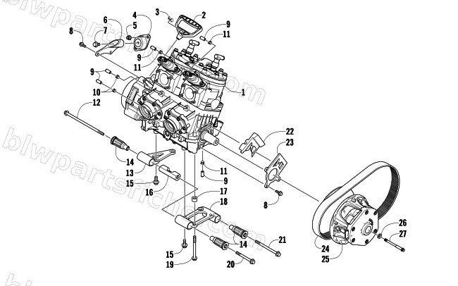 ENGINE AND RELATED PARTS diagram