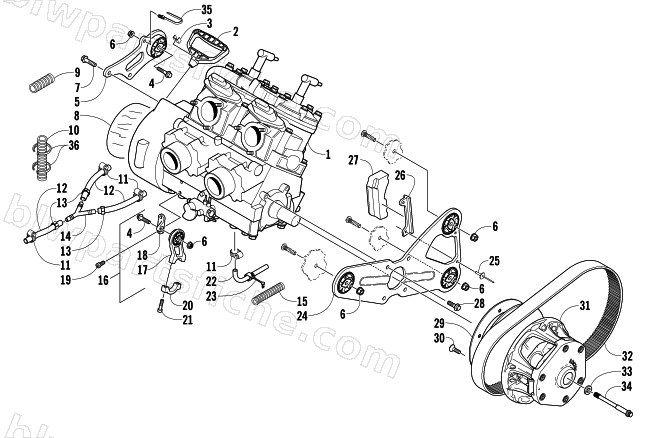 ENGINE AND RELATED PARTS diagram