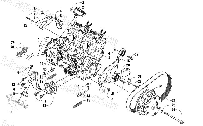ENGINE AND RELATED PARTS diagram