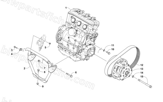 ENGINE AND RELATED PARTS (Early Build) diagram