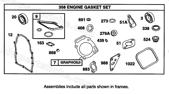ENGINE GASKET SET diagram