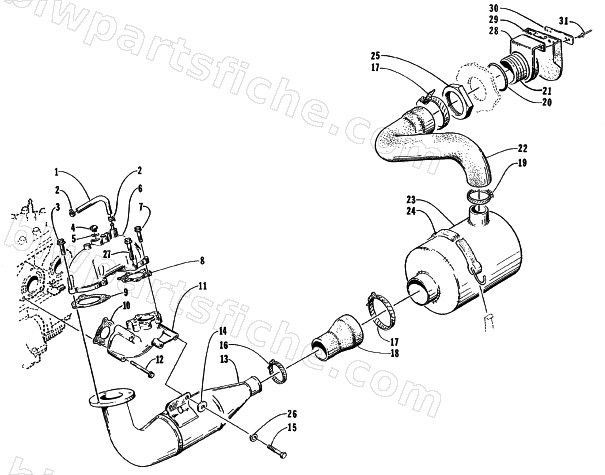 EXHAUST ASSEMBLY diagram