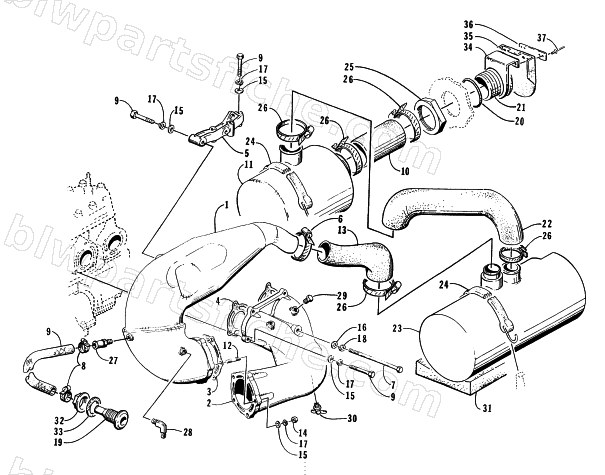 EXHAUST ASSEMBLY diagram