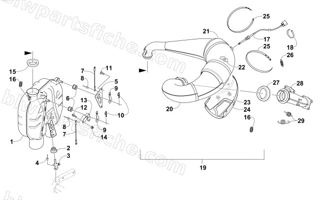 EXHAUST ASSEMBLY diagram