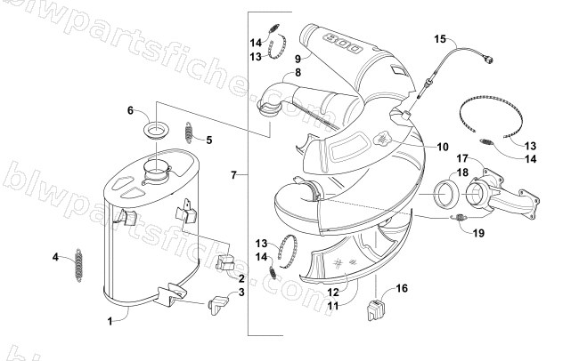 EXHAUST ASSEMBLY diagram