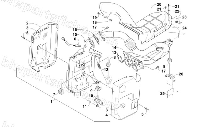 EXHAUST ASSEMBLY diagram