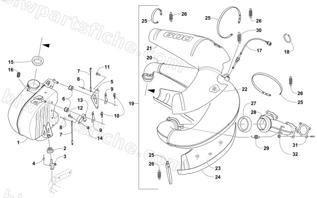 EXHAUST ASSEMBLY diagram