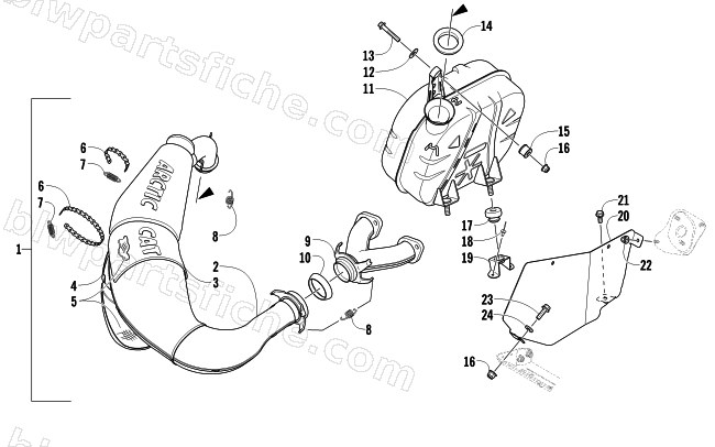 EXHAUST ASSEMBLY diagram