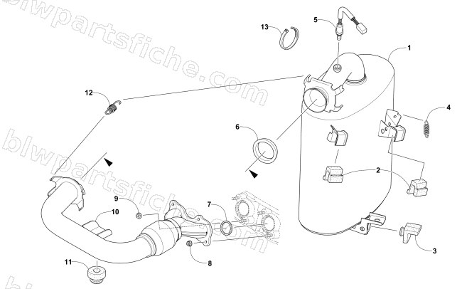 EXHAUST ASSEMBLY diagram