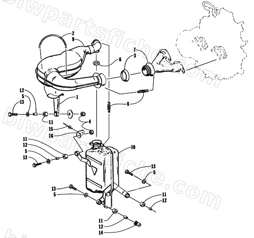 EXHAUST ASSEMBLY diagram