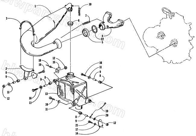 EXHAUST ASSEMBLY diagram