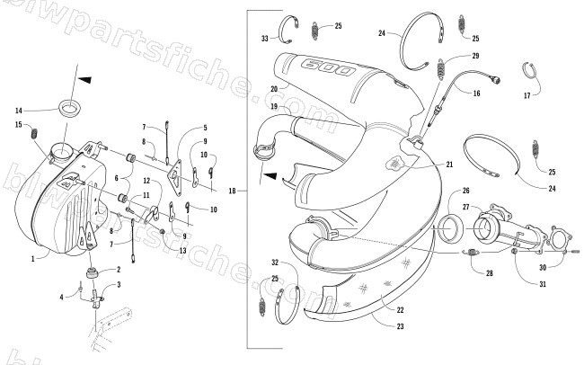 EXHAUST ASSEMBLY diagram