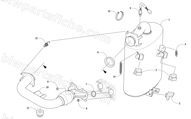 EXHAUST ASSEMBLY diagram