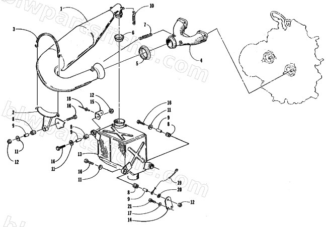 EXHAUST ASSEMBLY diagram
