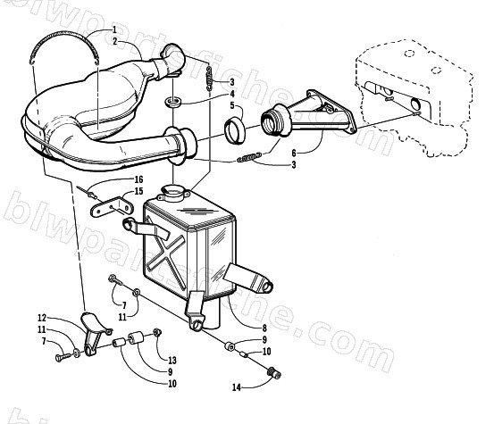EXHAUST ASSEMBLY diagram