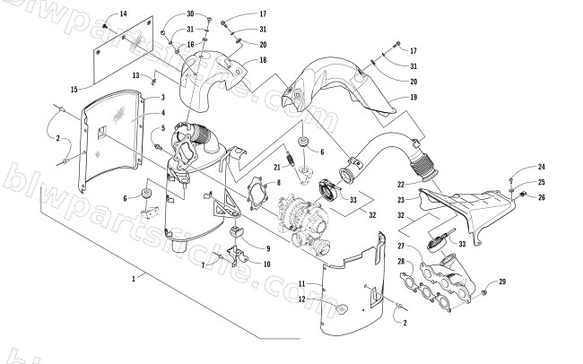 EXHAUST ASSEMBLY diagram