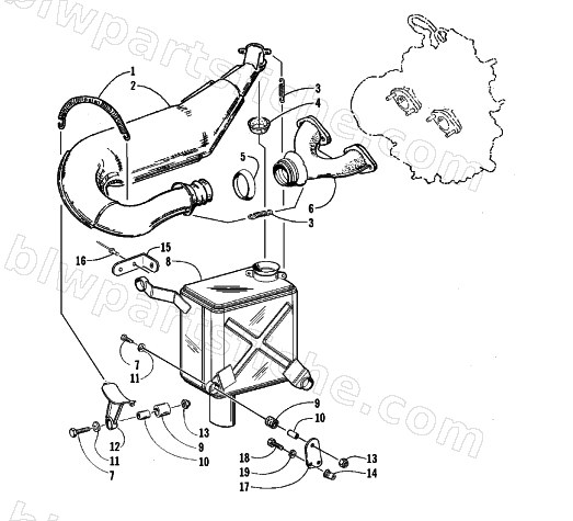 EXHAUST ASSEMBLY diagram