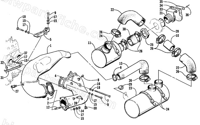 EXHAUST ASSEMBLY diagram