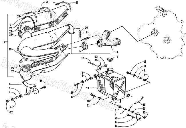 EXHAUST ASSEMBLY diagram