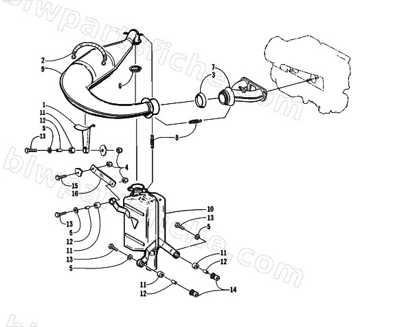 EXHAUST ASSEMBLY diagram