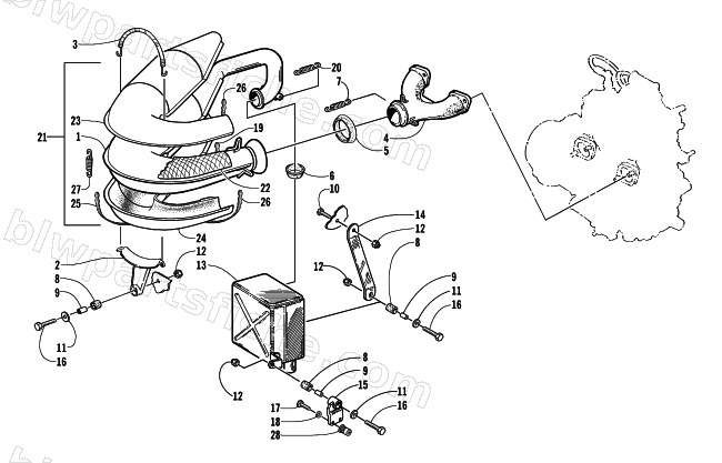EXHAUST ASSEMBLY diagram