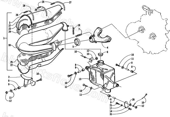 EXHAUST ASSEMBLY diagram