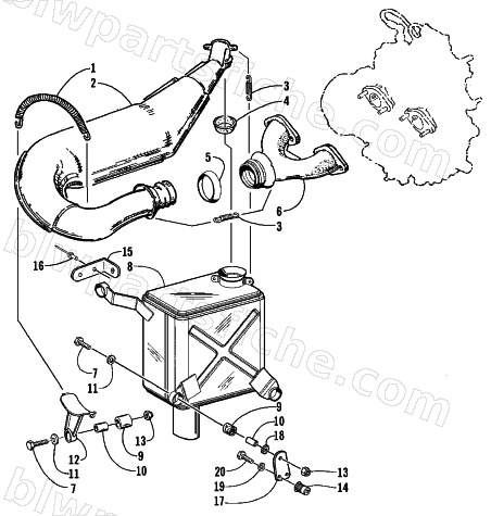 EXHAUST ASSEMBLY diagram