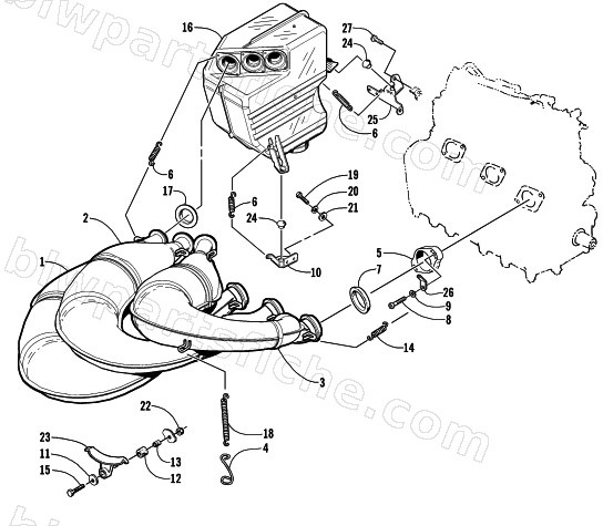 EXHAUST ASSEMBLY diagram