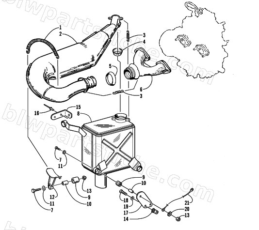 EXHAUST ASSEMBLY diagram