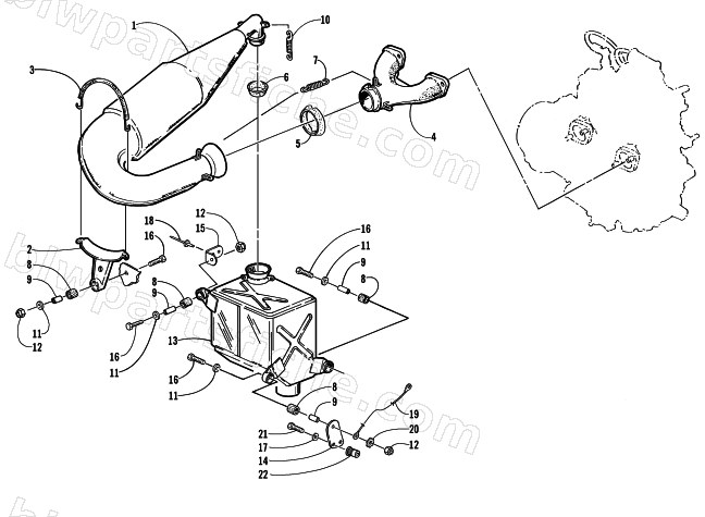 EXHAUST ASSEMBLY diagram
