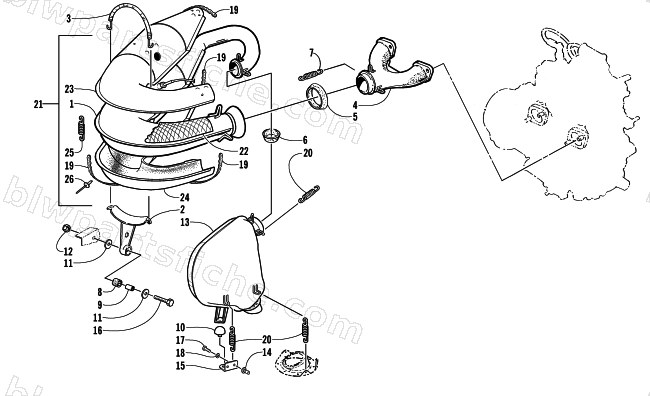EXHAUST ASSEMBLY diagram