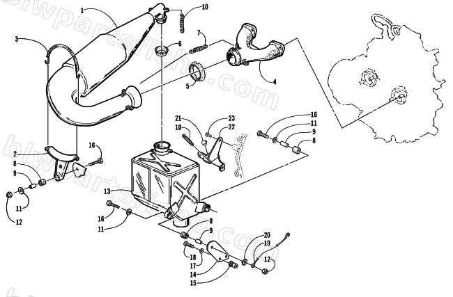 EXHAUST ASSEMBLY diagram