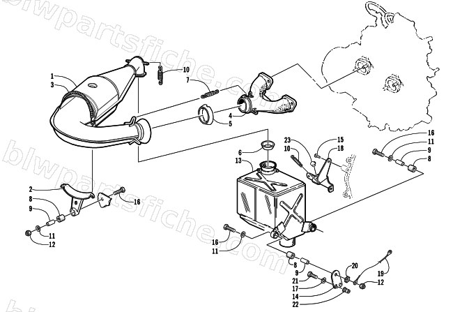 EXHAUST ASSEMBLY diagram