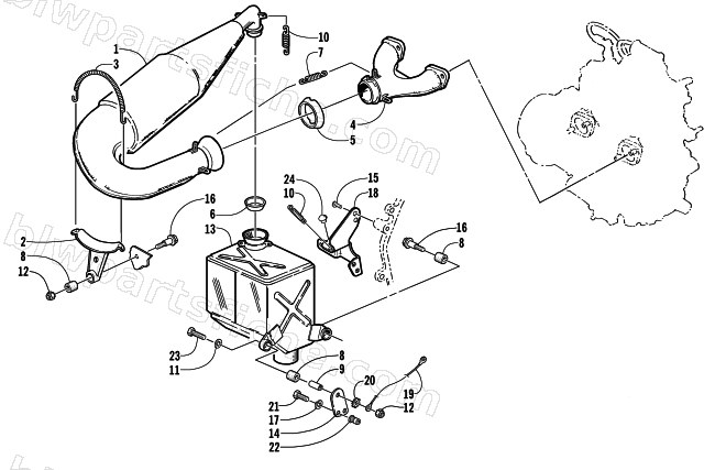 EXHAUST ASSEMBLY diagram