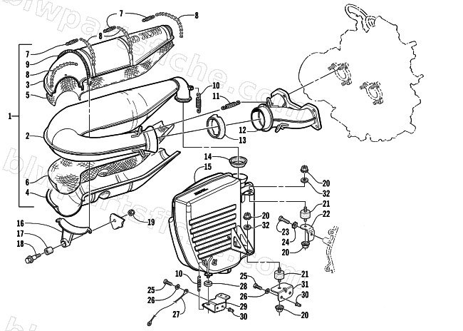 EXHAUST ASSEMBLY diagram