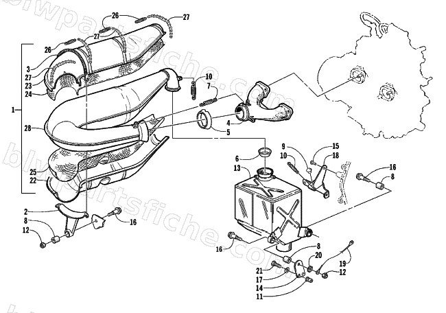 EXHAUST ASSEMBLY diagram