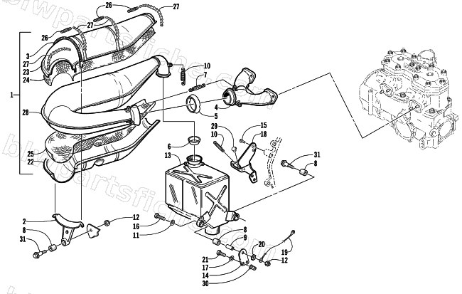 EXHAUST ASSEMBLY diagram